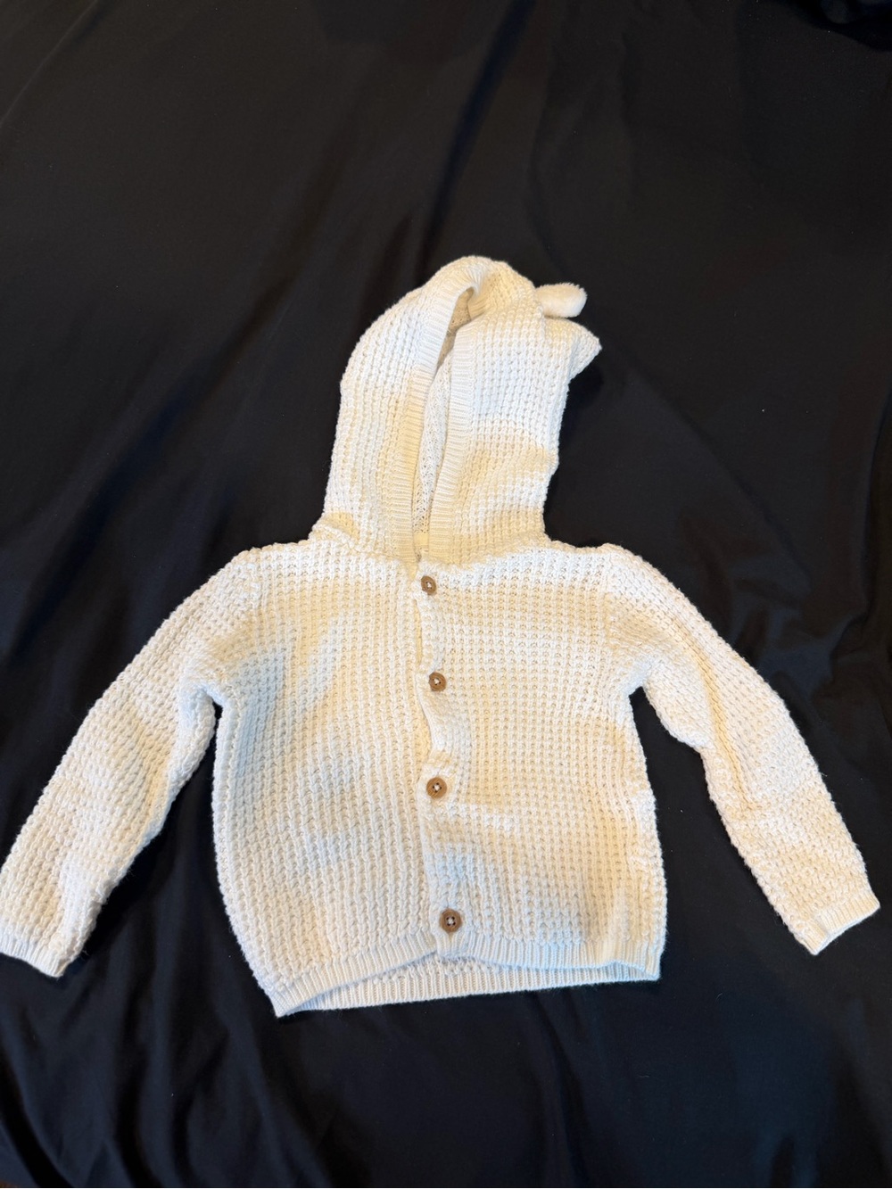 Carter's Baby Cotton Hooded Cardigan With Bear Ears Size 9 Months